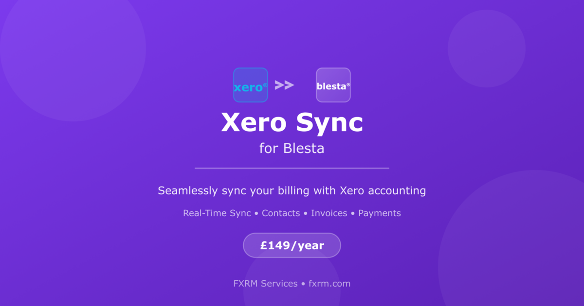 Xero Sync for Blesta
